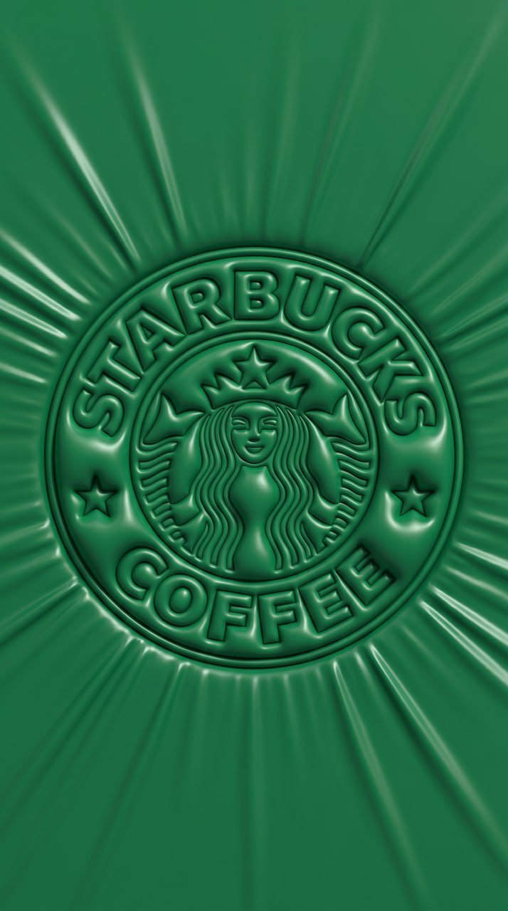 Логотип Starbucks под зелёной термоусадочной плёнкой